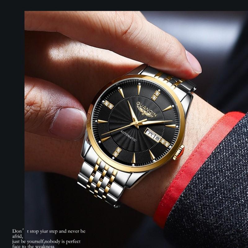 

Чоловічий Повністю Автоматичний Механічний Годинник Преміум-класу - Люмінесцентний, Водонепроникний Нове Видання