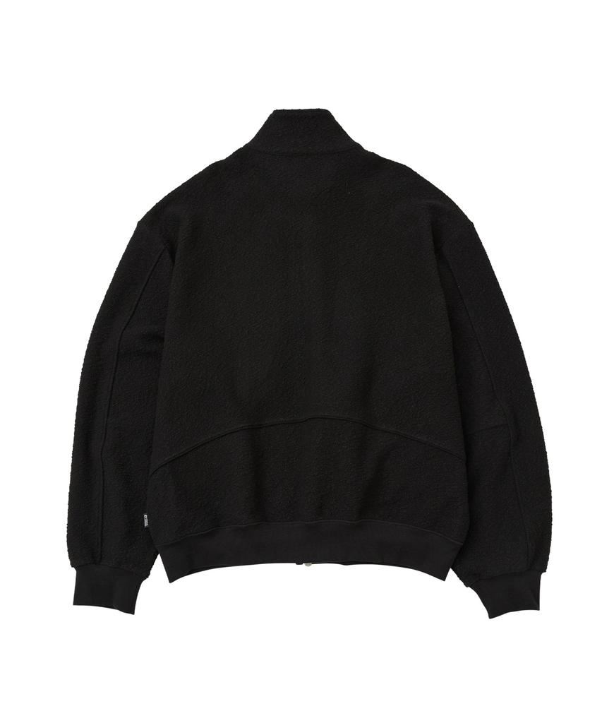 WMC Texture Stand Neck Zip-Up_Black