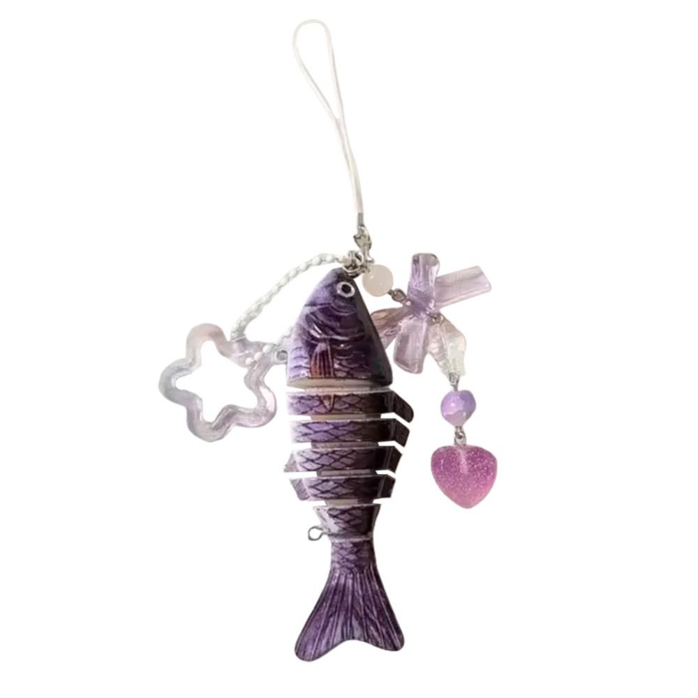 Phone Charm Handmade Fish Keychain Simulated Fish Phone Lanyard  Jewelry Accessories