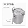 Portable Pure Titanium Camping Cookware Set 1.4L Mini Pressure Rice Pot Outdoor Hiking Backpacking Cooking Soup Stir Fry