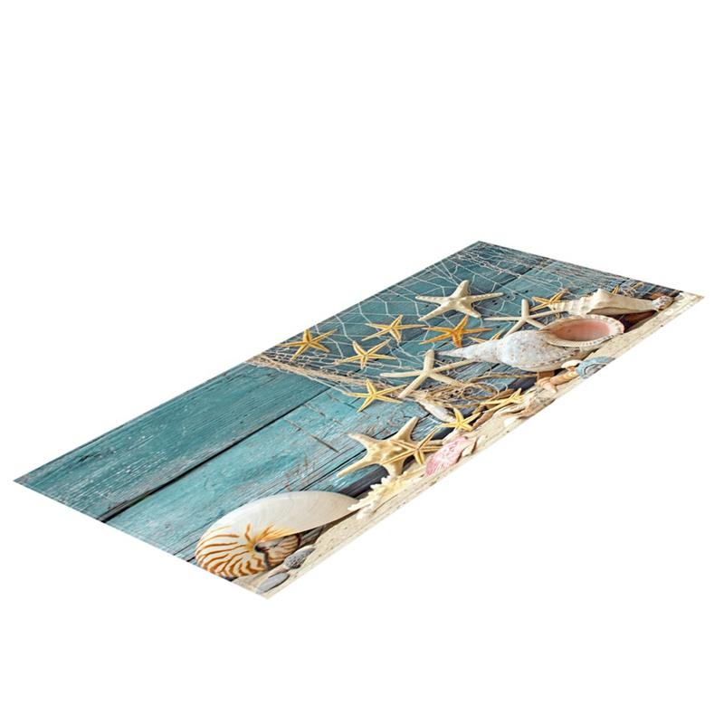 

Килимок з візерунком у стилі океану Нековзкий килимок для входу в коридор Пляжний килимок з принтом 40*60cm