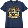 Musik T-Shirt DJ Lautsprecher Forever Grafik Rave Festival Tee
