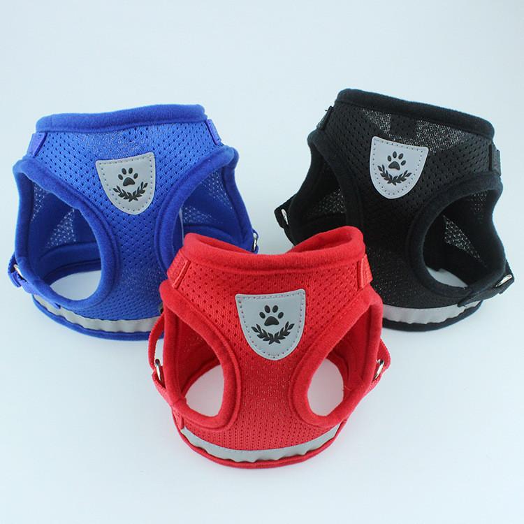 Dog Harness Breathable Mesh Reflective Chest Vest For Small To Large Dogs