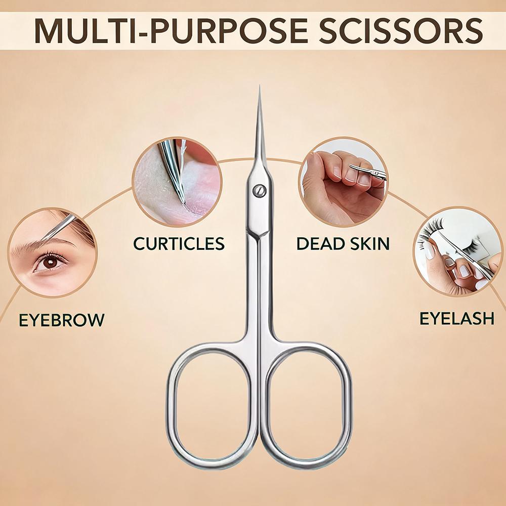 Nail Professional Stainless Steel Nail Cutter Scissor Nippers Muti Function Cuticle Pusher Remover Nail Care Manicure Tools