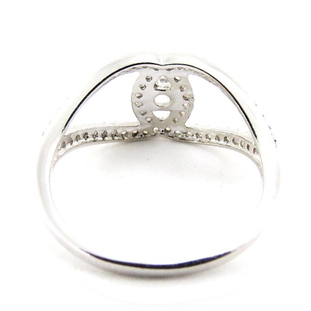 Silver Ring 'Goddess' White Silver (rhodium) - 10 Mm