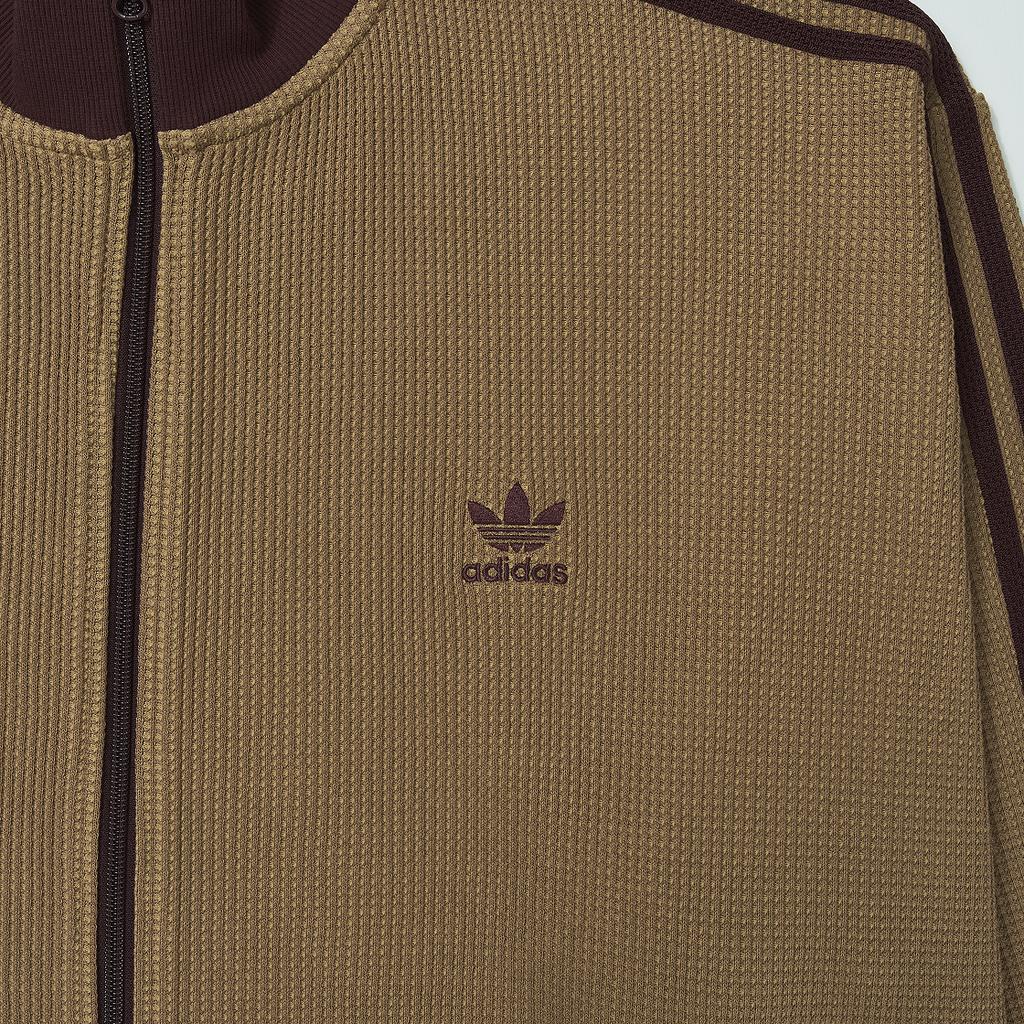adidas Originals Track Top Ss25 Knit Striped Stand Collar Sports Loose Multi Pocket Knitted Jacket Men Jacket KC2620