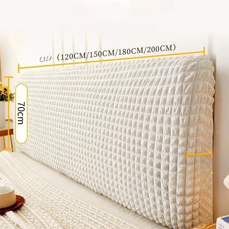 Simple Foam Gauze Headboard Covers Bedback Dustproof, Anti Slip and Wear-resistant Protective Cover Home Wooden Bed Backrest Decorative Hood