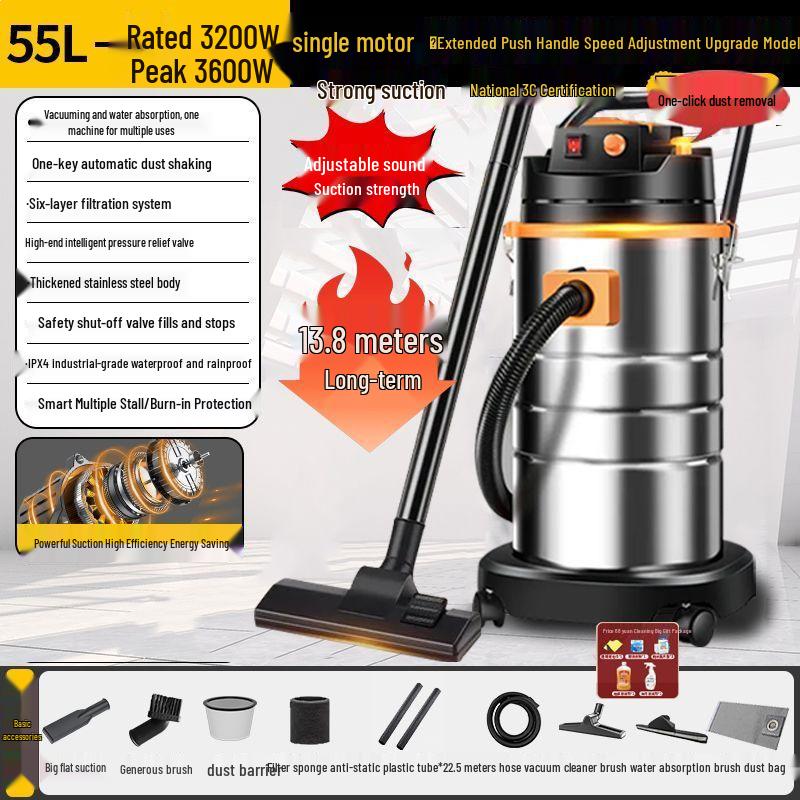 High-Power Industrial Carpet Vacuum Cleaner with Strong Suction and Water Capacity