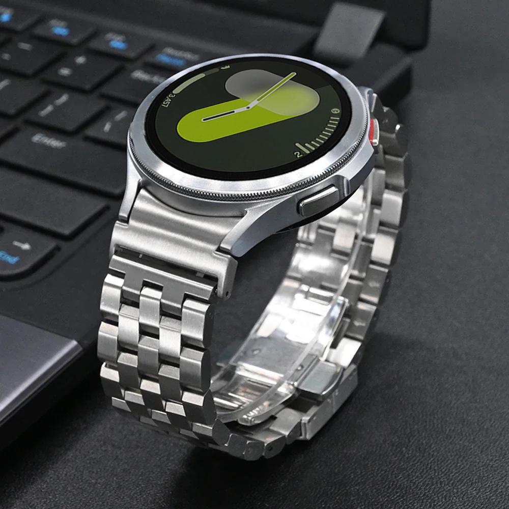 Stainless Steel No Gaps Band for Samsung Galaxy Watch 7 44mm 40mm 6 4 Classic 42 46mm 43 47mm 5 pro 45mm FE Curved End Bracelet