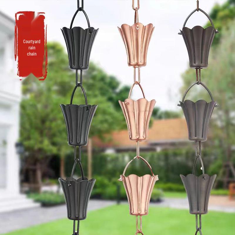 Decorative Exterior Rain Chain for Gutters and Downspouts