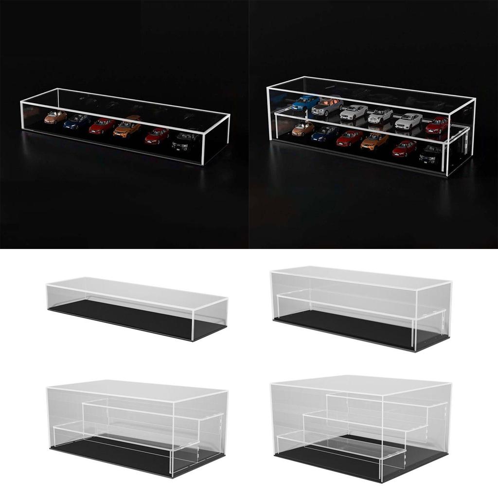 Model Car Display Case Clear Acrylic Dustproof Storage Box Figure Organizer Showcase for 1 6