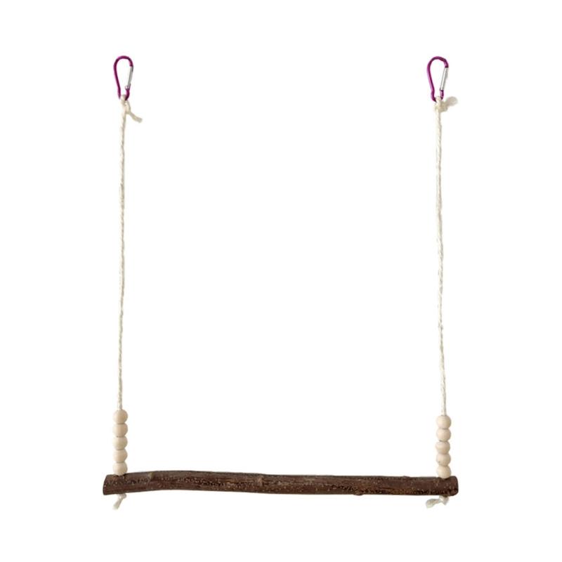 

Chicken Beads Climbing Rope Swing Hanging Toy for Parakeets Cockatiel 1