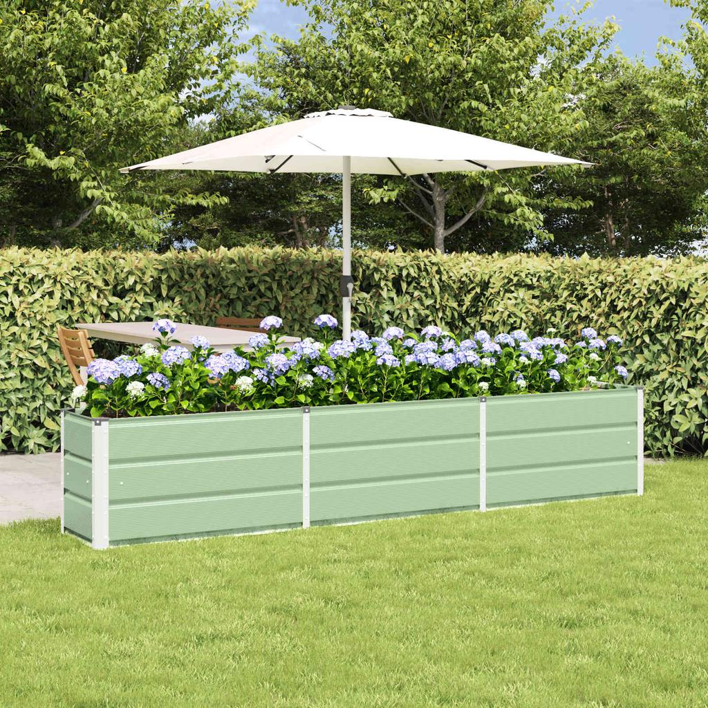 Green Plant Pot 240 X 40 X 45 Cm Steel