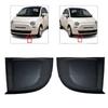 For Fiat 500 2007-2015 Front Bumper Trim Strip Left & Right Side Cover Plate Direct Snap-On Installation Exterior Bumper Molding Guard