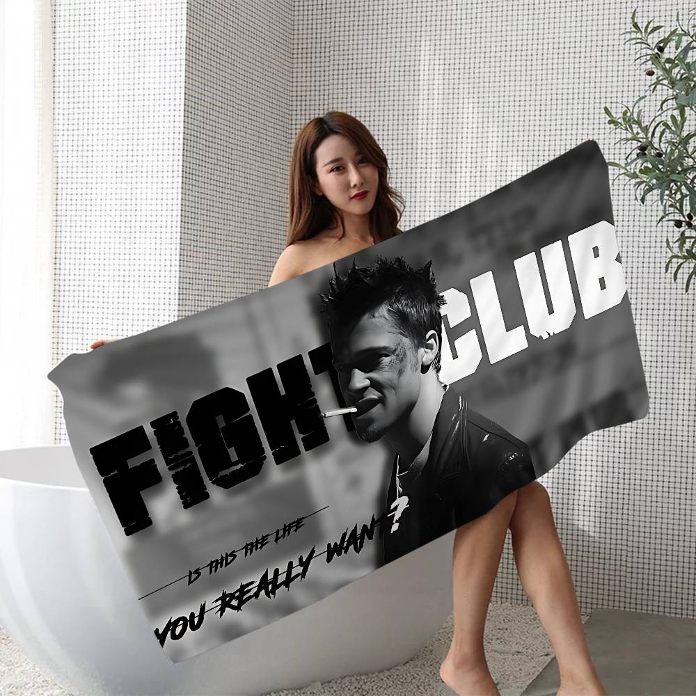 Cult Movie F-Fight C-Club Microfiber Printed Beach Towel Mountain Climbing Yoga Beach Swimming Running Absorbent Soft Towel