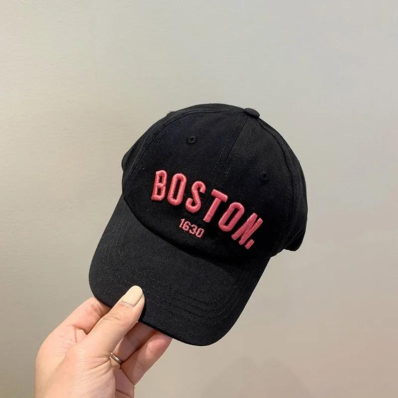 Letter Embroidery Kids Baseball Cap Solid Color Hip Hop Snapback Hat for Boy Girl Peaked Caps Summer Adjustable Children Sun Hat