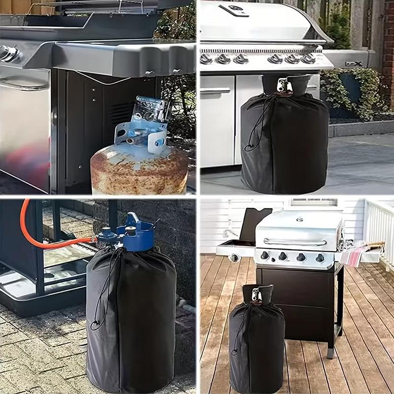 Outdoor Gas Tank Cover Propane Tank Cover 210D Moisture, Dust, And Sun Protection Cover Drawstring Closure For Patio, Outdoor