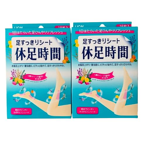 

Kyusoku Jikan SS Foot Refreshing Sheets, 18 sheets (6 sheets x 3 packs) x 2 boxes + card included