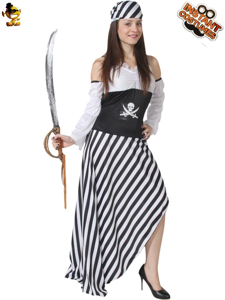 Halloween adult women's Viking ethnic girl costume, big female pirate cosplay costume