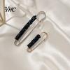 Shawl Clip Fashion Faux Crystal Waist Buckle Fixed Strap Charm Lady Brooch Pin Safety Sweater Cardigan Jewelry Accessory Jean Button
