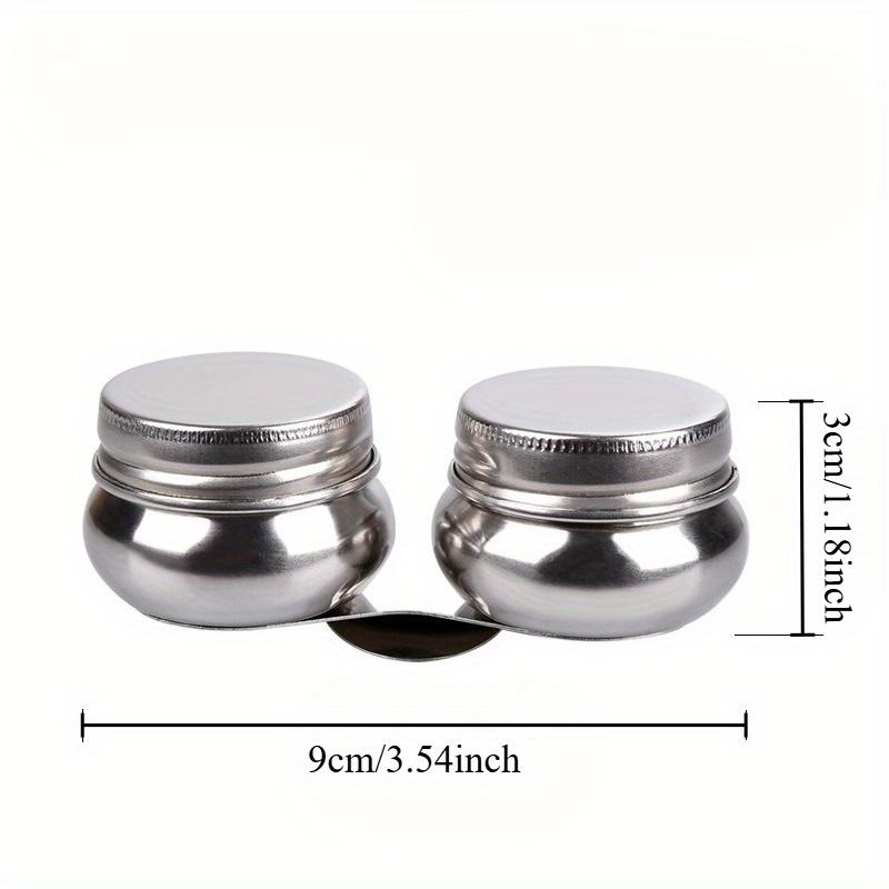 

Чашка для палитры из нержавеющей стали одинарная/двойная, контейнер для масла, краска, мегилп, скипидар, контейнер для растворителя с завинчивающейся крышкой