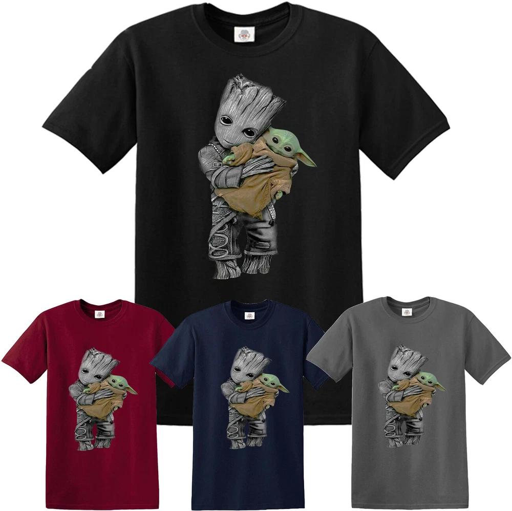 Baby yoda baby groot funny tshirt cute star avenger jedi wars ladies mens top 2XL