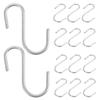 100Pcs Heavy Duty S Hooks Strong Corrosion Resistant Steel Hangers for Kitchen Utensils Cookware Clothes Handbags Over The Door