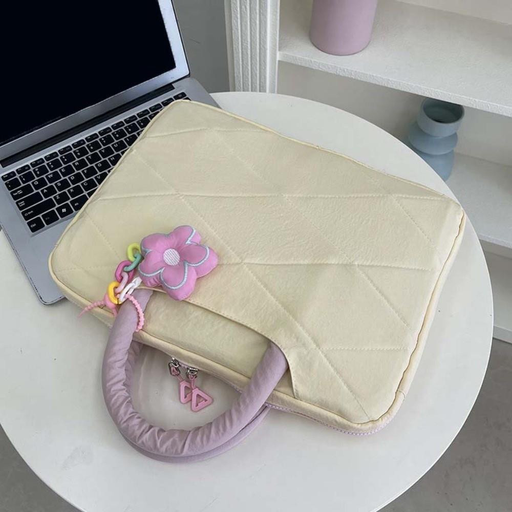 Handle Style Computer Handbag With Flower Pendant Laptop Bags Laptop Case Laptop Sleeve  Office