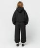 [Set] Small Slow And Soft String Oversized Hoodie + One-Pleat String Pants - Black