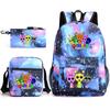 Rhythm Box Spiel Merchandise Schultasche Sprunki Cartoon Sternenhimmel Rucksack Umhängetasche Dreiteiliges Set