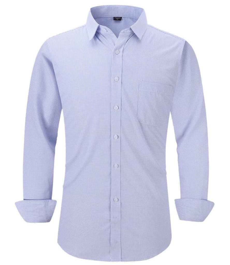 Pánska košeľa klasického strihu s dlhým rukávom vo veľkej veľkosti, jednofarebná, pre jesenné obdobie