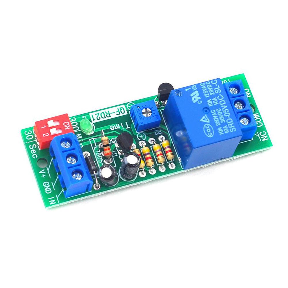 5V 12V 24V Power-Off Delay Disconnect Relay Module Power-Off Delay Module Delay Circuit Anti-Restart for Auto Close When Timeout Relays 5