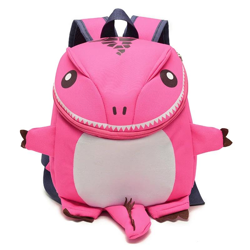 Toddler Backpacks for Boys Girls 3D Animal Cartoon Dinosaur Travel Bag Preschool Kids Schoolbag Lightweight Dino Birthday Gift розовый