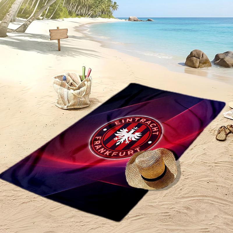 Asciugamano da Spiaggia con Stampa del Club di Calcio Eintracht Frankfurt, Asciugamano Grande Morbido Asciugatura Rapida per Spiaggia Campeggio Nuoto
