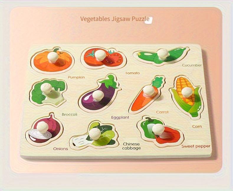 Montessori Früherziehung Geometrie Anfänger Puzzlebrett, handgehaltenes festes Brett Puzzleentwicklung, Puzzlebaustein Formerkennung