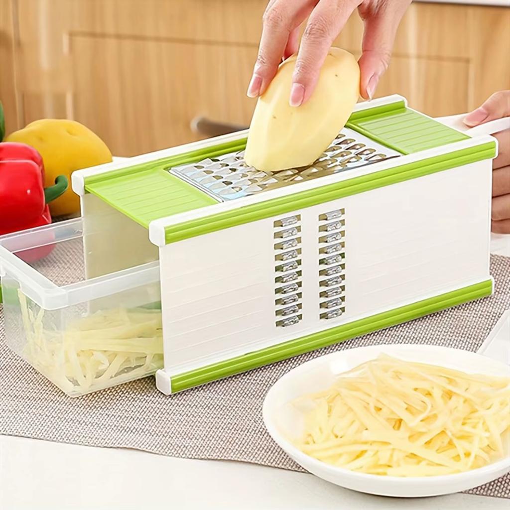 5-In-1 Multifunctional Vegetable Chopper & Slicer Durable Abs Perfect For Outdoor Cooking Vegetable Slicer Cutter Kitchen Tools