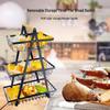 Detachable Three-Layer Wooden Basket for Living Room or Kitchen Storage