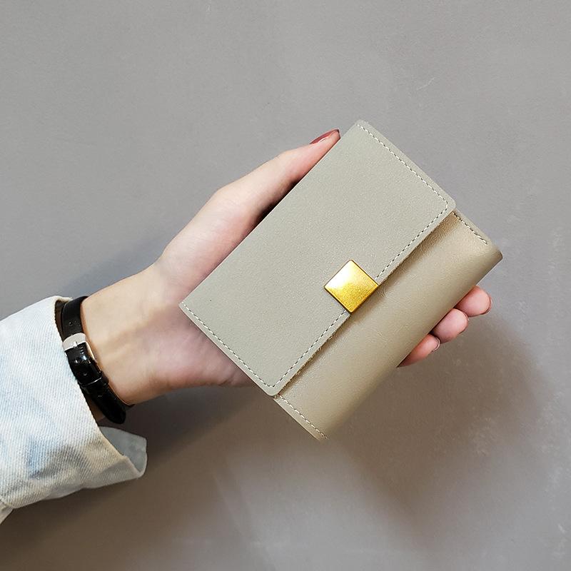 Women PU Leather Short Wallet Color Block Bifold Wallet Card Holder ID Window Coin Pocket Cash Organizer Clutch Purse