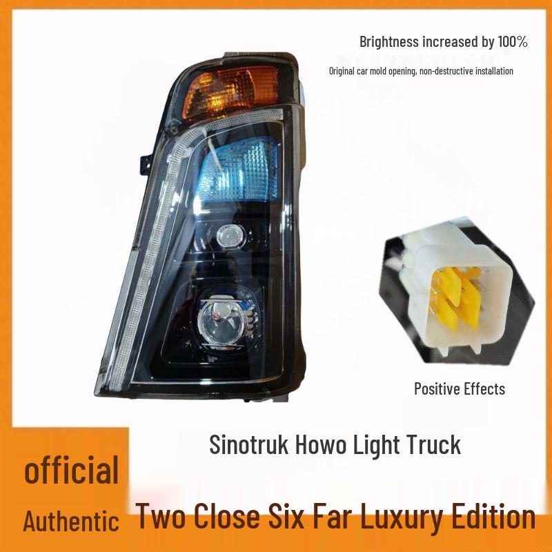 LED Projector Headlight Upgrade for 2019 Sinotruk Howo Light Truck Hanjue Tongsai G5X Two Low Six High Left