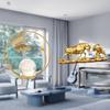 Modern Chinese Bull Figurine Metal Sculpture Animal Statue for Desk Hallway Fireplace Bedroom Living