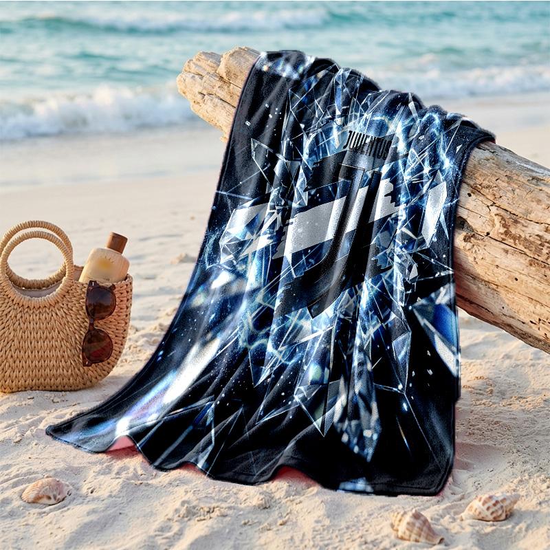 Juventus FC Druck Mikrofaser Strandtuch Schnelltrocknend Saugfähig Großes Handtuch für Strand Schwimmen Reisen