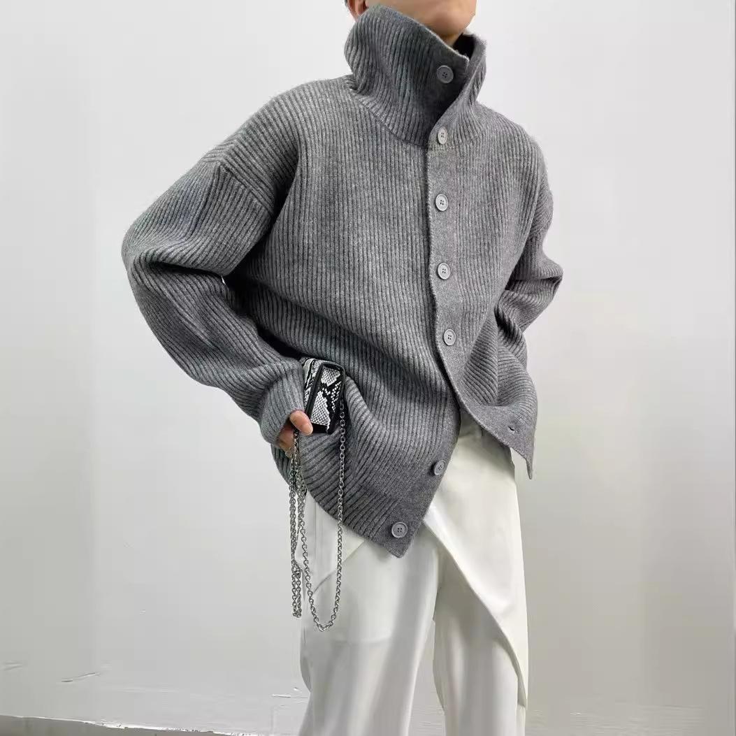 

Single-breasted Loose Knitted Jacket Women s Cardigan One size сірий