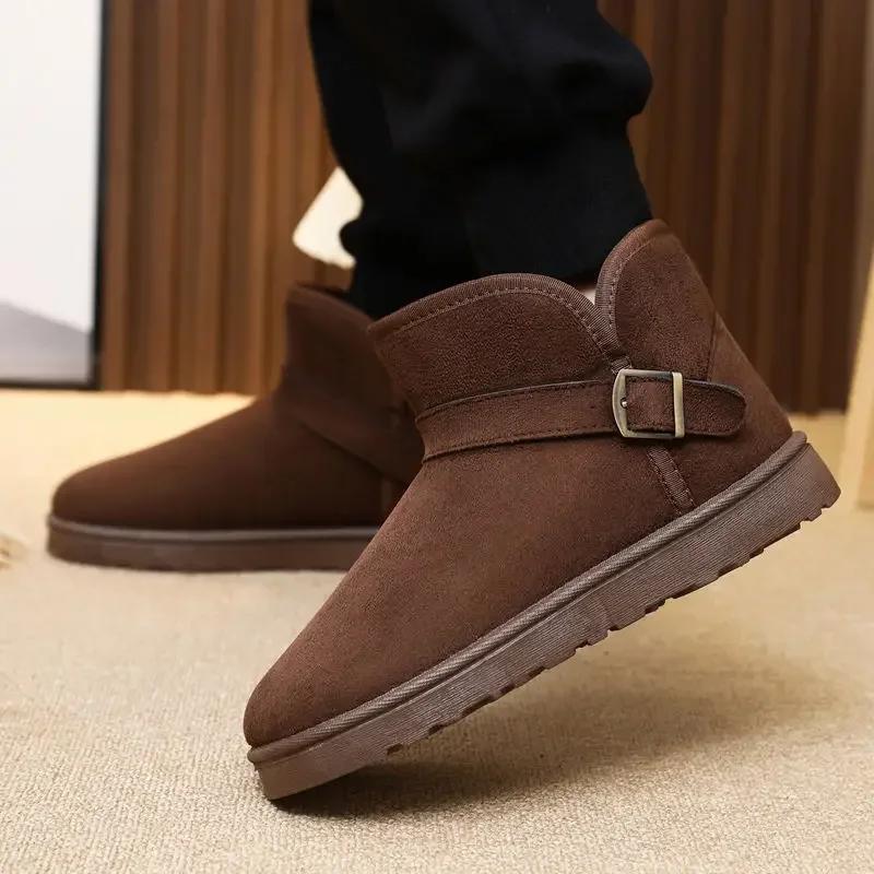 Slip-On Warm Men's Snow Boots Winter Male Shoes Classic Size 44 Fashion Y2k Low Price 45 High Quality Cheap Retro Vintage Sale