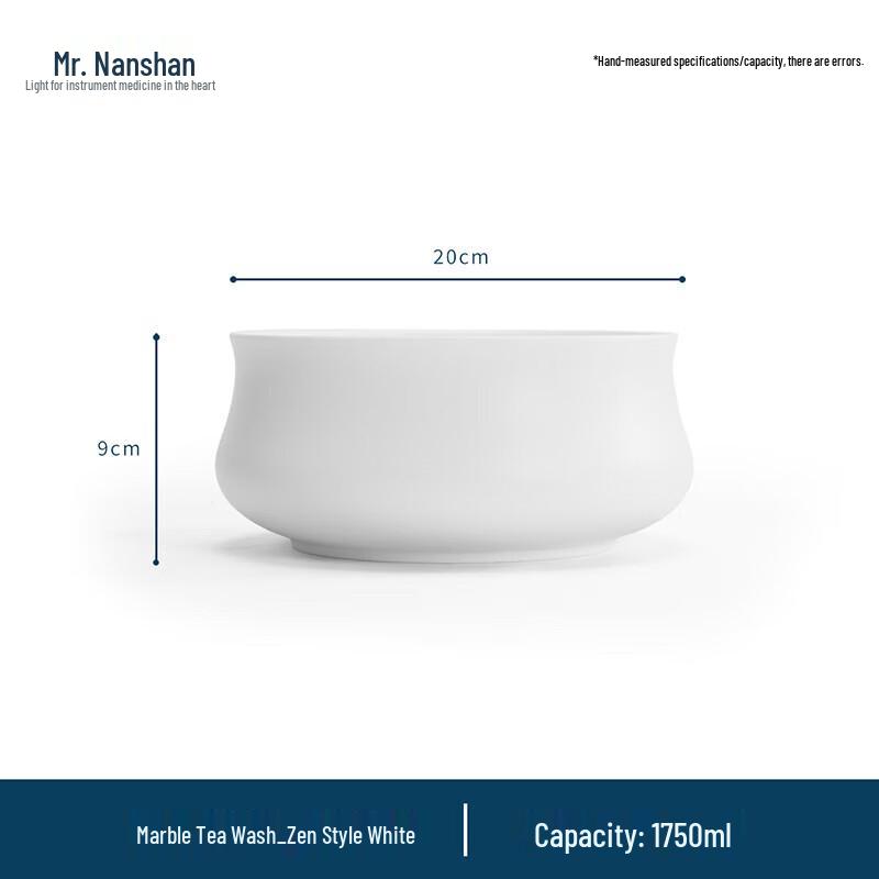Nanshan Xiansheng Zen White Ceramic Tea Wash Bowl