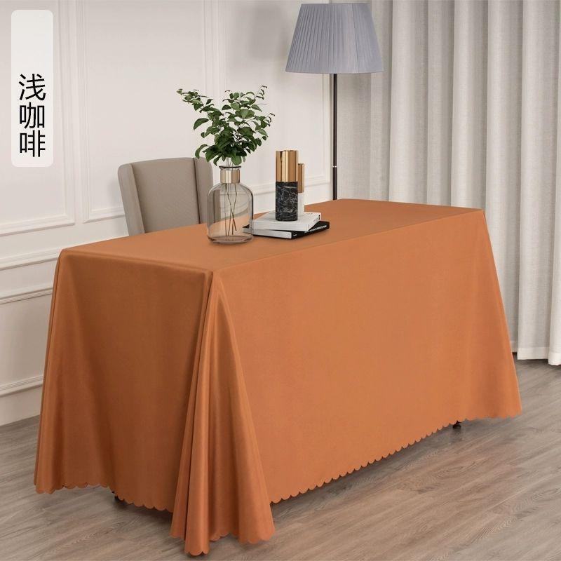 Conference Table Tablecloth Hotel Office Exhibition Advertising Ground Marketing Solid Color Red And White Rectangular Tablecloth Fabric