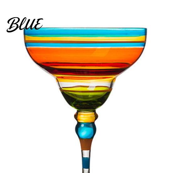 Classic Margarita Cup Mexican Hand Painted Glass Champagne Cocktail Glasses