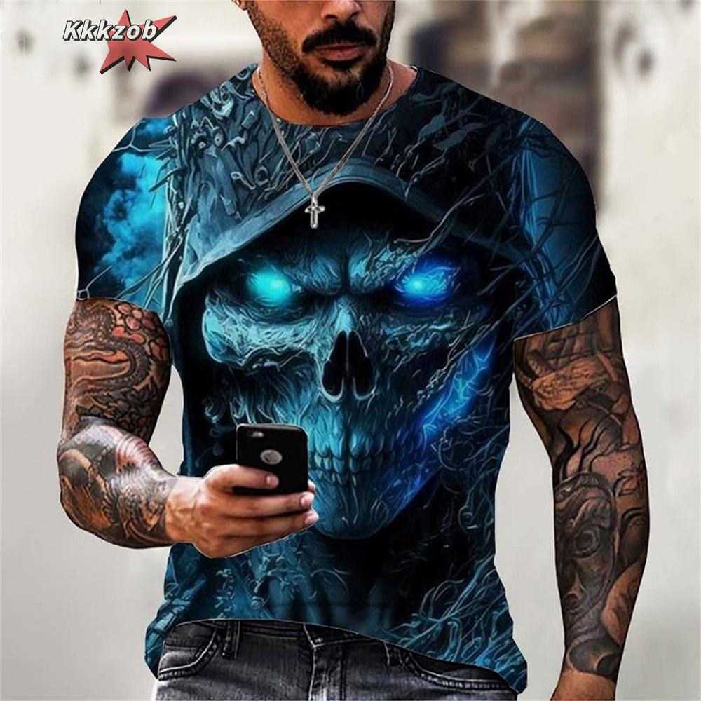 Summer Round Neck 3D Print Top Fashionable Casual Short Sleeved Men's T-shirts