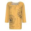 Women's T Shirt Tee T Shirt  Print Button 3/4 Sleeve Daily Weekend Fashion Basic Regular Top