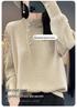 2023 Winter French Lace Mesh Button-Up Knit Top - Women's Trendy