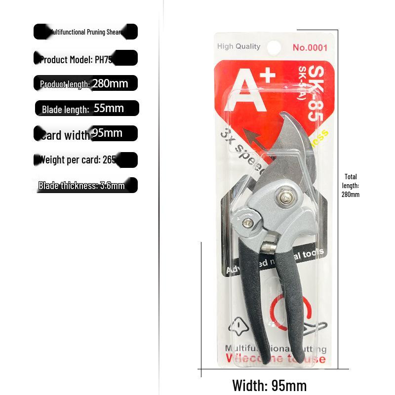 SK85 Steel Multi-functional Pruning Shears for Thick Branches and Fruit Trees - Garden Scissors and Tools